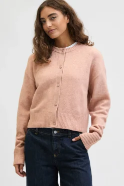 Cardigan de malha com botões
