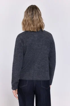 Cardigan de malha com fecho de botão