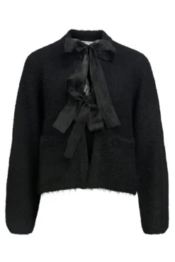 Cardigan de malha com laços