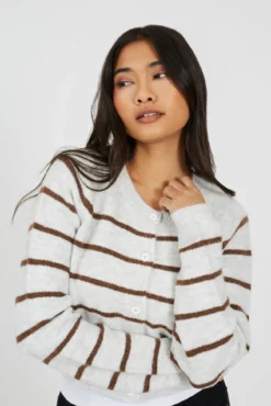 Cardigan de malha riscas