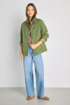 Casaco denim colorido