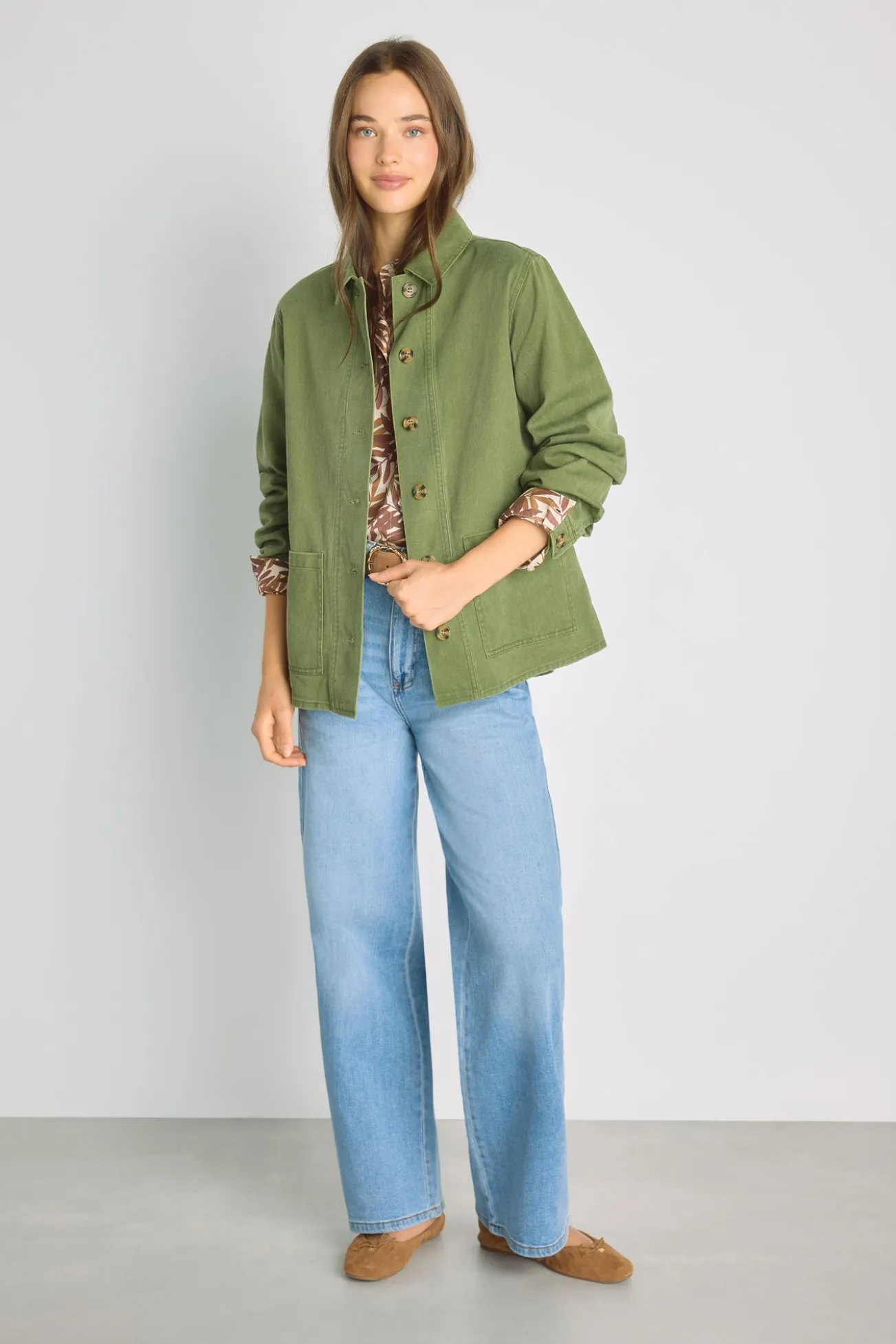 Casaco denim colorido