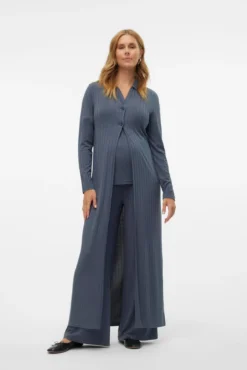 Casaco longo de malha para maternity