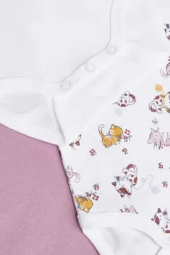 Conjunto de 3 bodies bebé menina