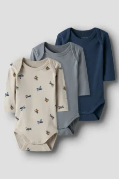 Conjunto de 3 bodies para bebê