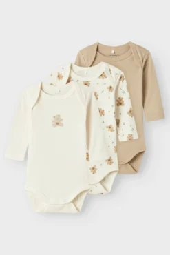 Conjunto de 3 bodies para bebê