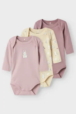 Conjunto de 3 bodies para bebê