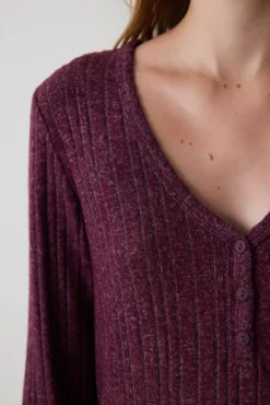 Conjunto de calça Cozy Time Maroon Ls