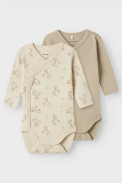 Conjunto de dois bodys neutros para bebé