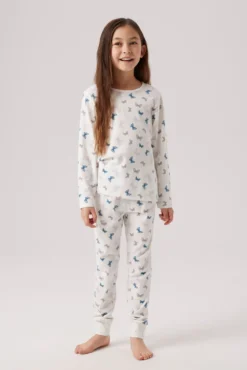 Conjunto de pijama borboleta de menina