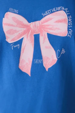 Conjunto de pijama comprido estampado azul