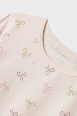 Conjunto de pijama de menina com laços