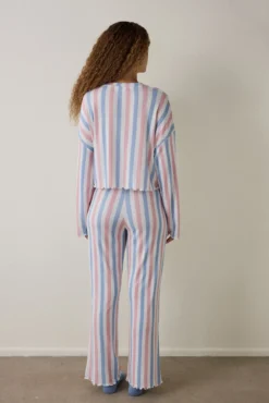 Conjunto de pijama térmico Moonlight com gola redonda redonda e manga comprida