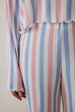Conjunto de pijama térmico Moonlight com gola redonda redonda e manga comprida