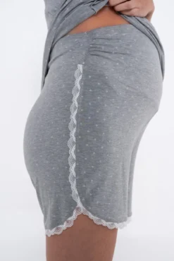 Conjunto pijama pré-mamã com estampado de bolinhas