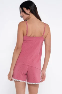 Conjunto pijama pré-mamã com estampado de bolinhas
