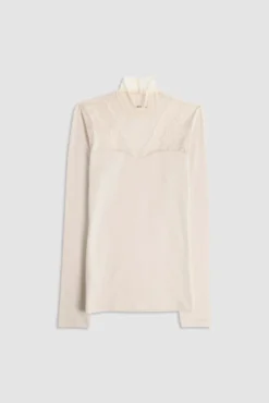 Cream long sleeve high neck sweater
