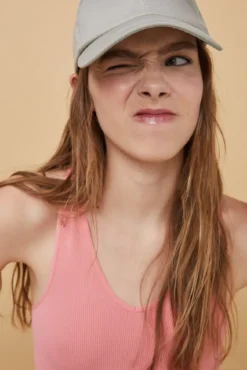 Crop top decote V sem costuras vermelho-escuro