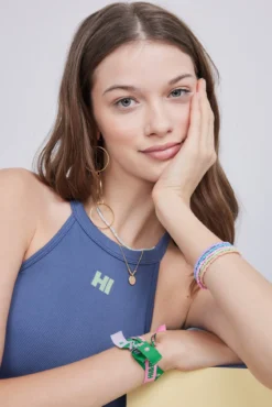 Crop top halter sem costuras azul