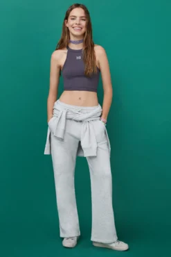 Crop top halter sem costuras verde-escuro