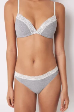 Cueca algodão gris