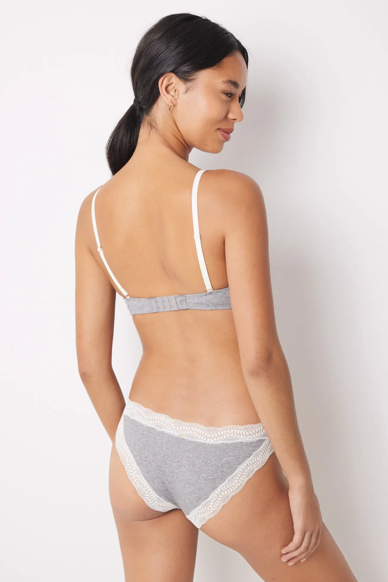 Cueca algodão gris