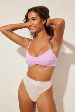 Cueca biquíni alta reversível