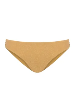 Cueca biquíni clássico dourado brilho