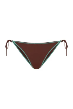 Cueca biquíni marrom com tiras