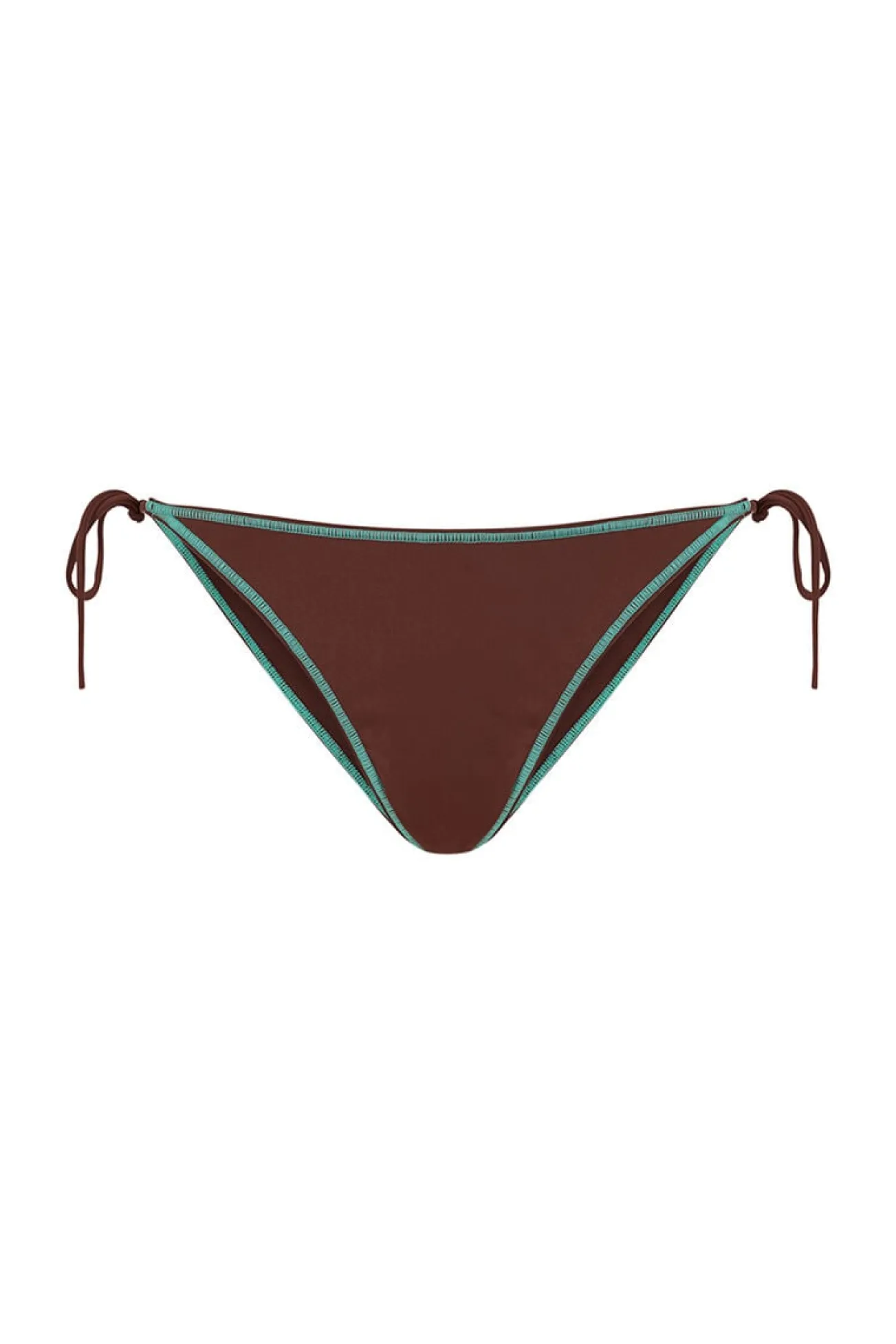 Cueca biquíni marrom com tiras