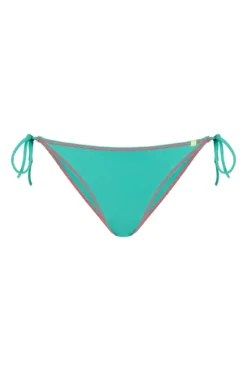 Cueca biquíni verde com tiras