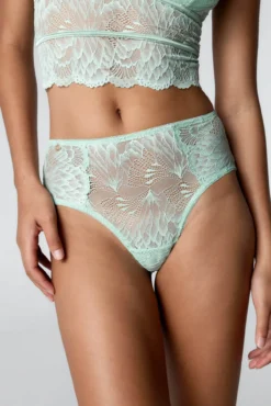 Cueca Brasileira Cintura Alta Verde Salvia Musgo