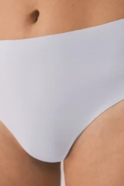 Cueca brasileira de microfibra azul cintura alta