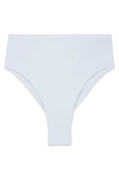 Cueca brasileira de microfibra azul cintura alta