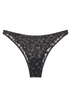 Cueca brasileira de tule preto