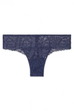 Cueca brasileira larga de renda azul
