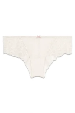 Cueca brasileira larga de renda cinza