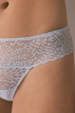 Cueca brasileira larga de renda azul