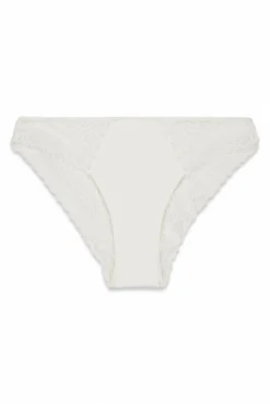 Cueca clássica de microfibra e renda branca