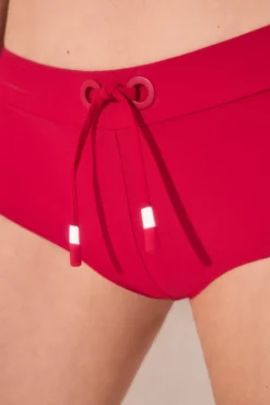 Cueca de biquíni boxer vermelha