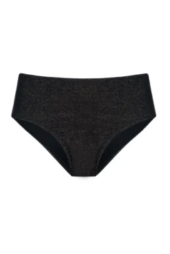 Cueca de biquíni brasileira lurex preta