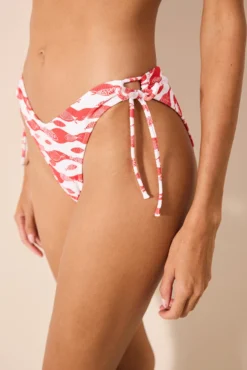 Cueca de biquíni estampado clássico