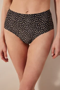 Cueca de biquíni High estampada