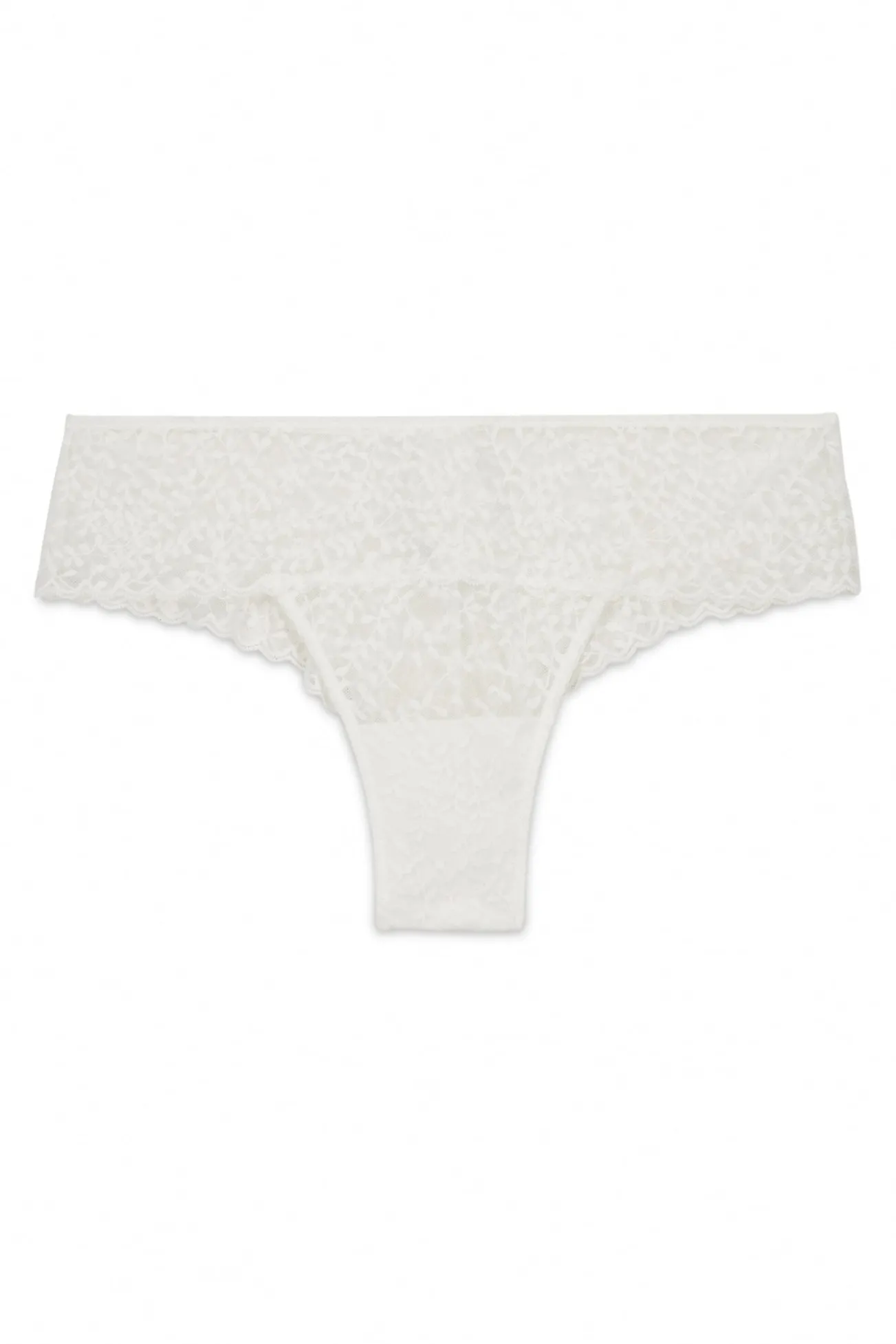 Cueca larga brasileira de renda branca
