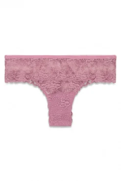 Cueca renda de renda rosa