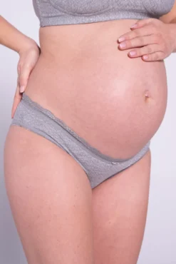 Cuecas para grávida básicas de algodão às bolinhas