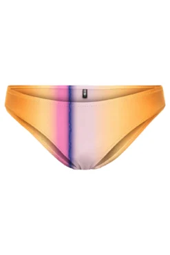 Cuequinha de biquíni com estampado às riscas.
