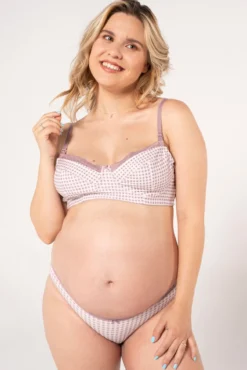 Cuequinha pré-mamã algodão print vichy