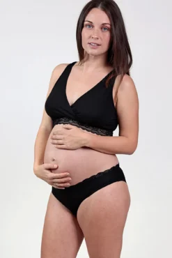 Cuequinha pré-mamã com detalhe renda