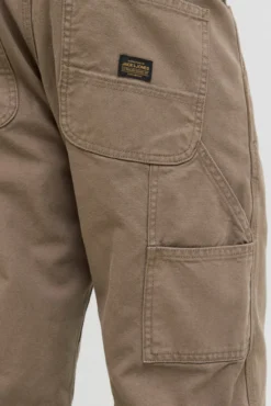 Denim cargo calça